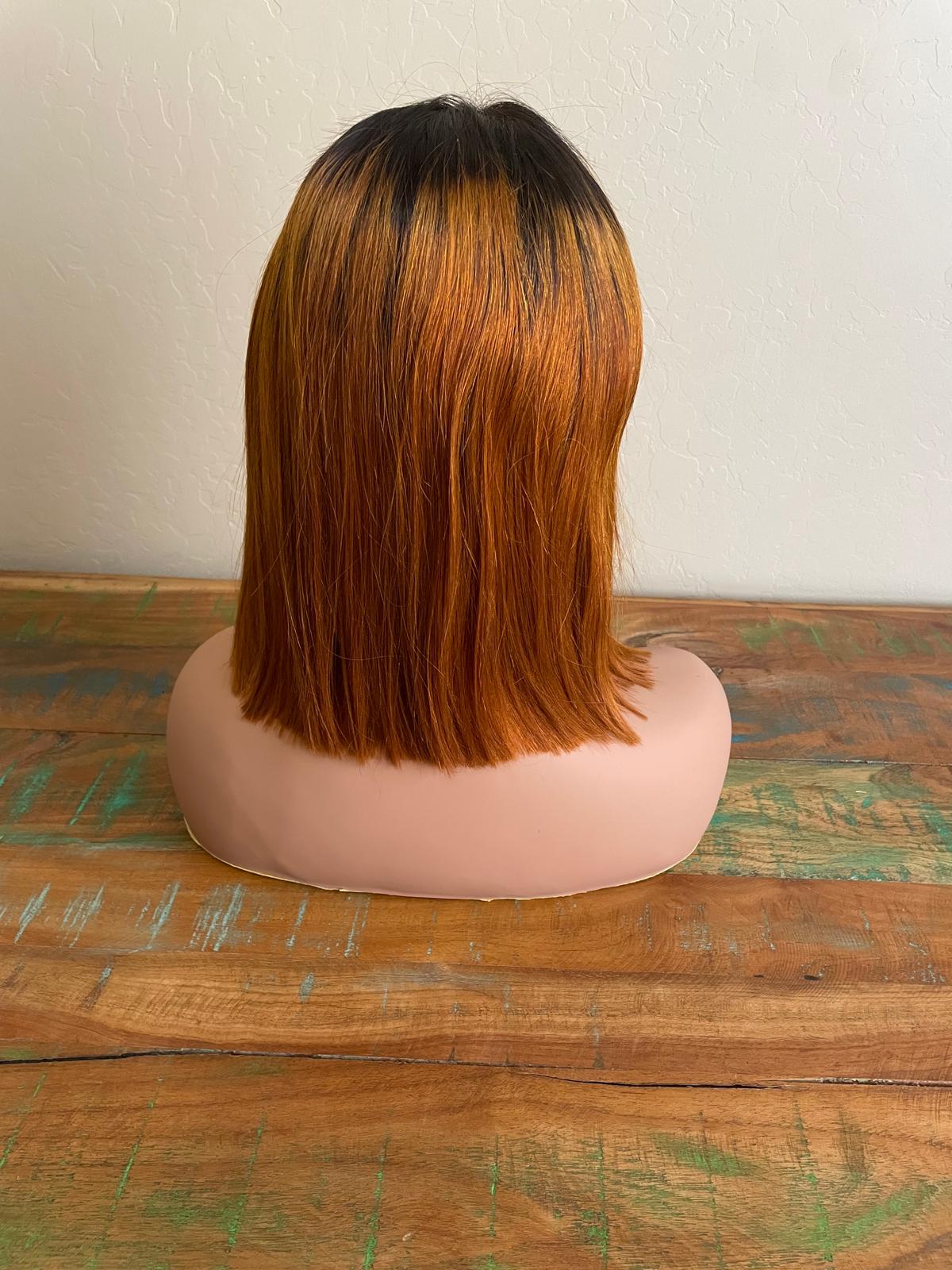 Short Bob human hair - black brown