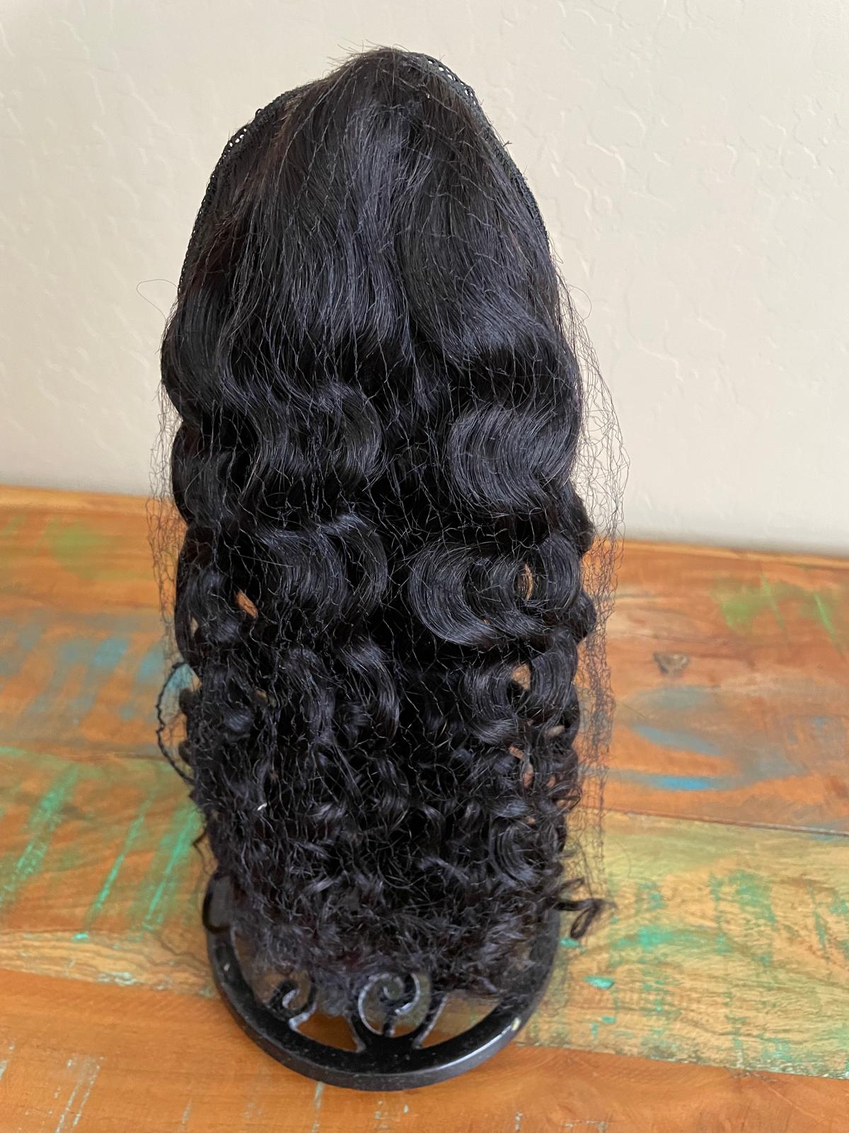 Drawstring human hair ponytail 14”