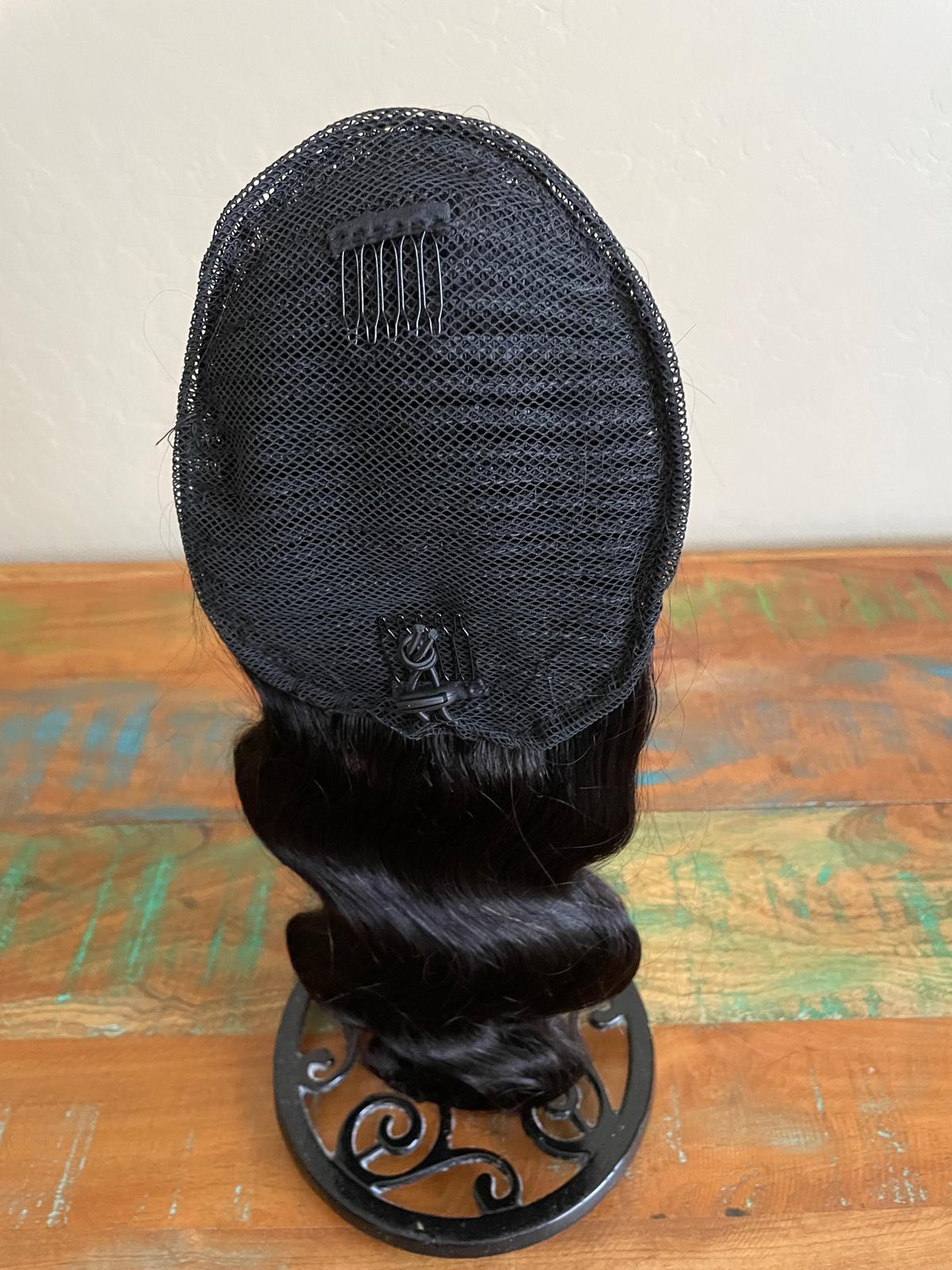 Drawstring human hair ponytail 14”